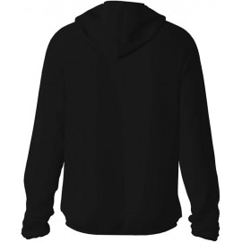 Zipper Black Printed Fully Customizable Hoodie