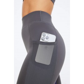 High Waisted Adjuster Running Legging - Graphite