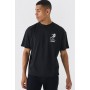 Oversized Boxy Running Stamp Print T-Shirt