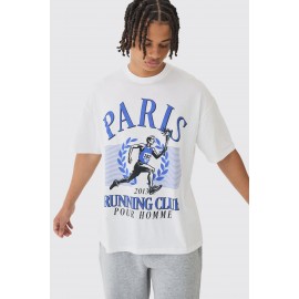 Oversized Running Club Print T-Shirt